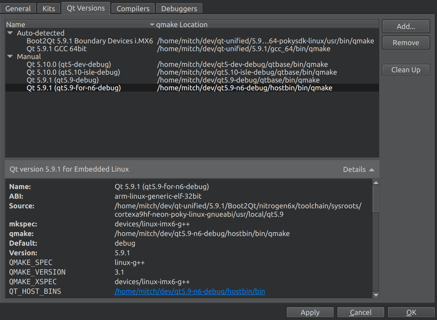 [QTBUG-61962] Self-built Qt version is not detected as Boot to Qt, and